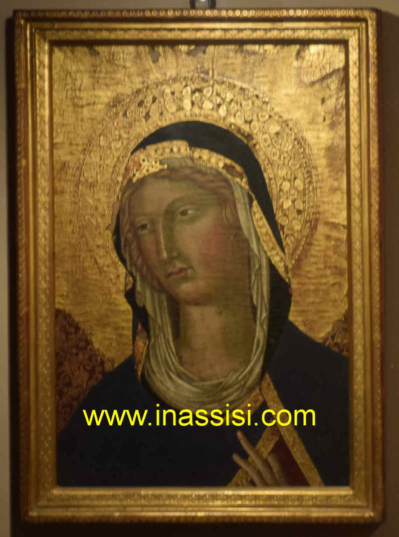 Madonna di scuola senese dell'epoca di Duccio da Buoninsegna 
