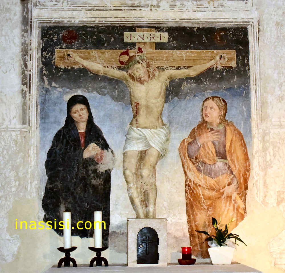 Crocifissione con la Vergine e Giovanni Evangelista XVI secolo